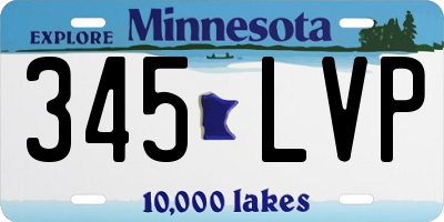 MN license plate 345LVP