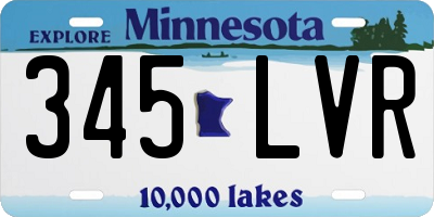 MN license plate 345LVR