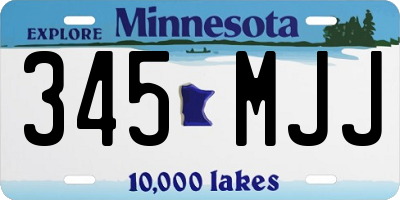 MN license plate 345MJJ