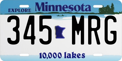 MN license plate 345MRG