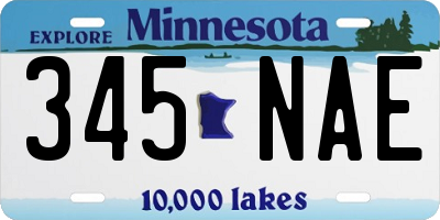 MN license plate 345NAE