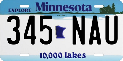 MN license plate 345NAU