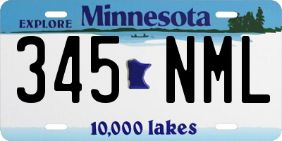 MN license plate 345NML