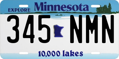 MN license plate 345NMN