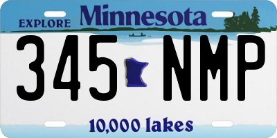 MN license plate 345NMP