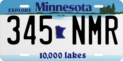 MN license plate 345NMR