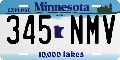 MN license plate 345NMV