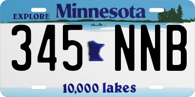 MN license plate 345NNB