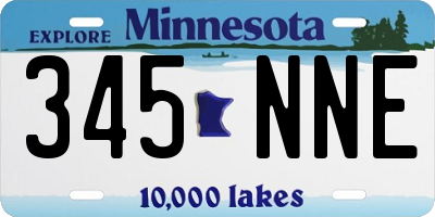 MN license plate 345NNE