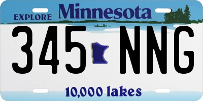 MN license plate 345NNG