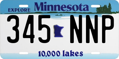 MN license plate 345NNP