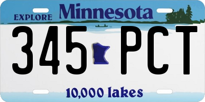MN license plate 345PCT