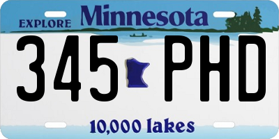 MN license plate 345PHD