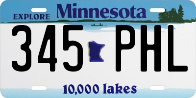 MN license plate 345PHL