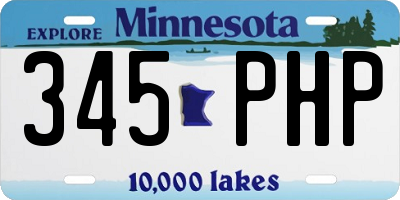 MN license plate 345PHP