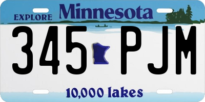 MN license plate 345PJM