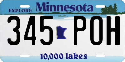 MN license plate 345POH