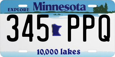 MN license plate 345PPQ