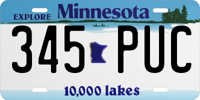 MN license plate 345PUC