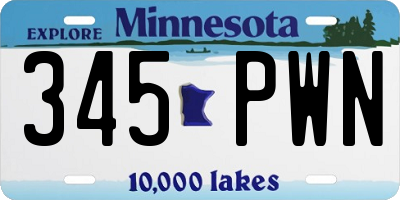 MN license plate 345PWN