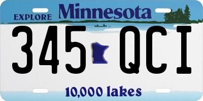 MN license plate 345QCI