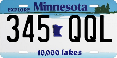 MN license plate 345QQL
