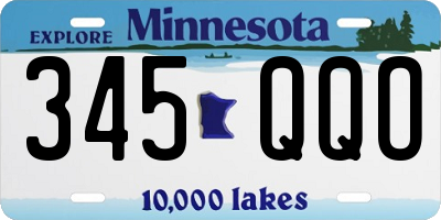 MN license plate 345QQO