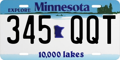 MN license plate 345QQT
