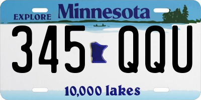 MN license plate 345QQU