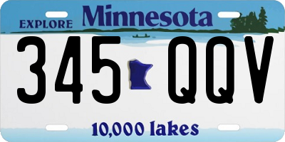 MN license plate 345QQV