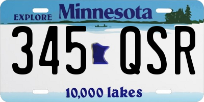 MN license plate 345QSR