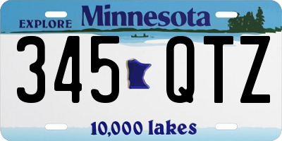 MN license plate 345QTZ