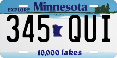 MN license plate 345QUI