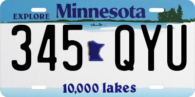 MN license plate 345QYU