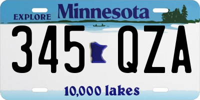 MN license plate 345QZA