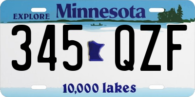 MN license plate 345QZF