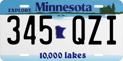 MN license plate 345QZI
