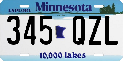 MN license plate 345QZL