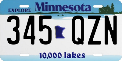 MN license plate 345QZN