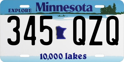 MN license plate 345QZQ