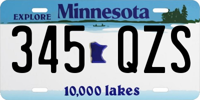 MN license plate 345QZS