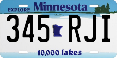 MN license plate 345RJI