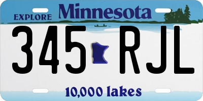 MN license plate 345RJL