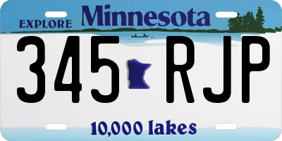 MN license plate 345RJP