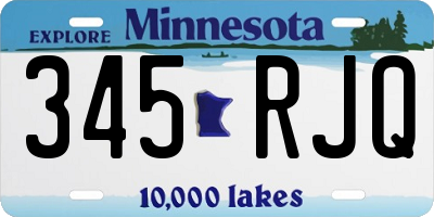 MN license plate 345RJQ