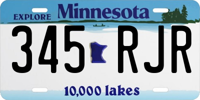 MN license plate 345RJR