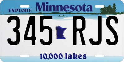 MN license plate 345RJS
