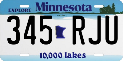 MN license plate 345RJU