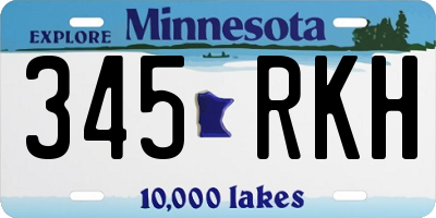 MN license plate 345RKH