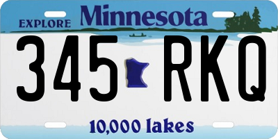 MN license plate 345RKQ